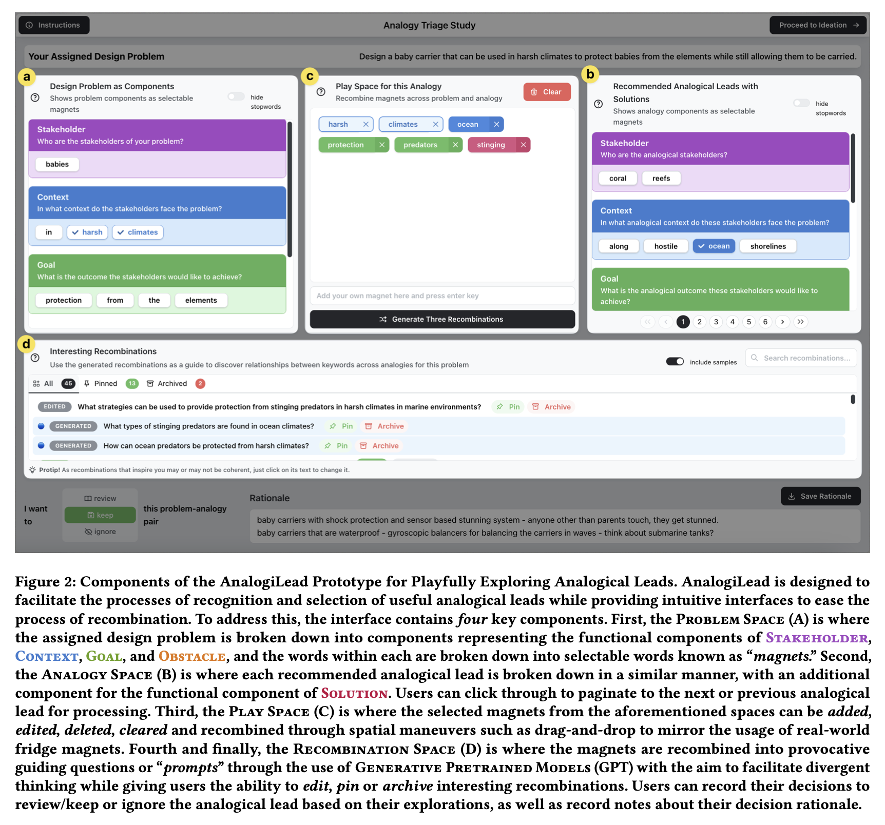 AnalogiLead: Improving Selection of Analogical Inspirations with Chunking and Recombination